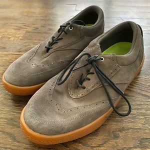 Nike lunarlon grey suede wingtip golf shoes